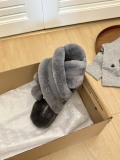New autumn and winter wool cross slippers