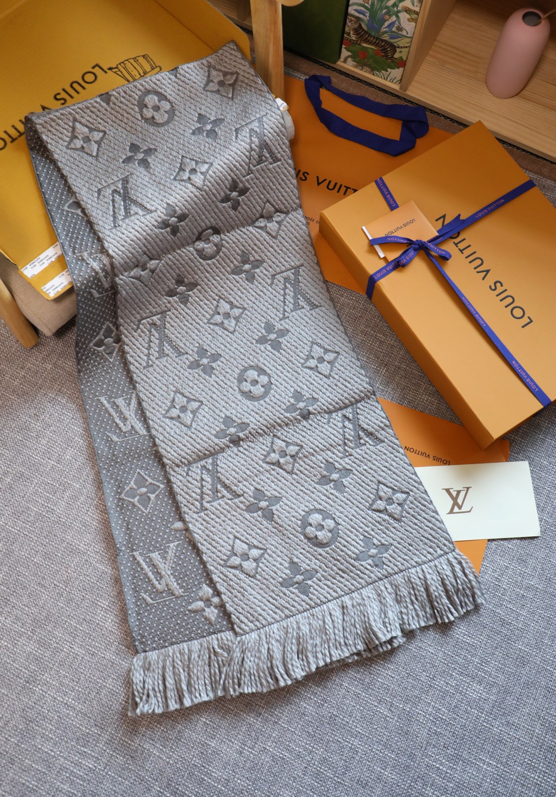 Flower Pattern Thick Imitation Cashmere Knit Scarf Multifunctional Female Scarf Scarf 180*30CM