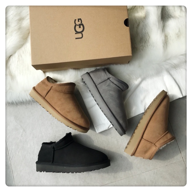 Winter new retro style thick soled fashion simple warm snow boots kids women's shoes(no box)