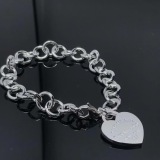 Heart-shaped enamel heart braceletn(no box)