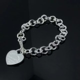 Heart-shaped enamel heart braceletn(no box)