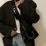 New Fashion Black Hobo Three-in-one Messenger Bag High Quality Fashion Street Casual