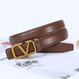 Belt Women's Belt Button PU Belt Fashion Decoration(wide 2.5cm)