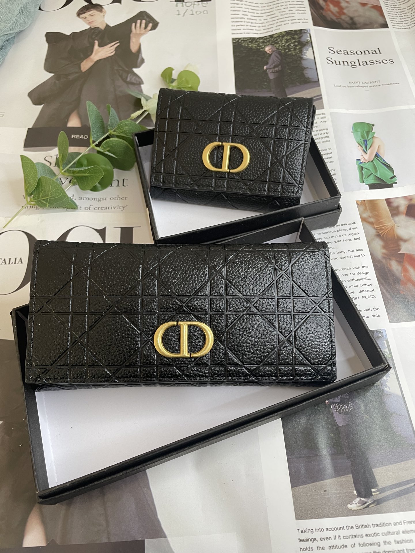 Long Wallet Card Bag Purse Handbag With Button Buckle