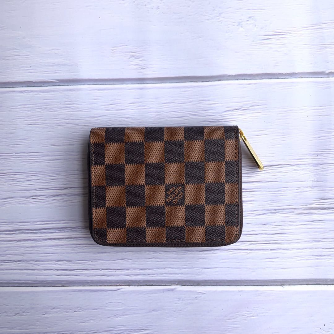 New Short Wallet Fashion Retro Lattice Wallet Anti-theft Multi-layer Zipper Card Case