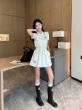 New women's embroidered short sleeved skirt set