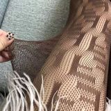 Hot Sexy Women's France Symbol G Tights Letter Design Black And White Hollow Out Hosiery