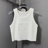 Summer new letter color blocked jacquard age reducing suspender knitted vest for women