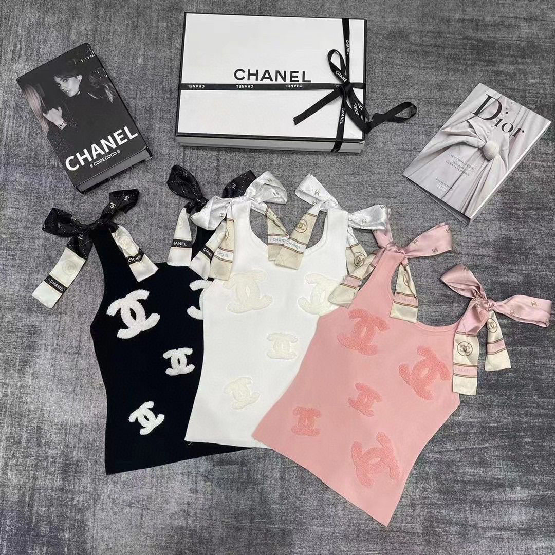 Summer new letter color blocked jacquard age reducing suspender knitted vest for women