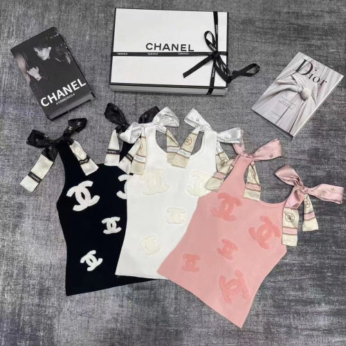 Summer new letter color blocked jacquard age reducing suspender knitted vest for women