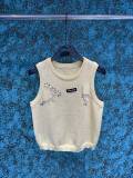 Spring and summer new niche design handmade embroidered bead sequin knitted vest for women