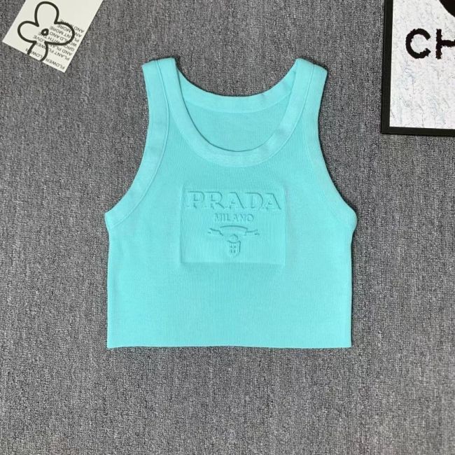 Summer new letter color blocked jacquard age reducing suspender knitted vest for women