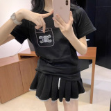 New letter Arc de Triomphe printed round neck short sleeved T-shirt