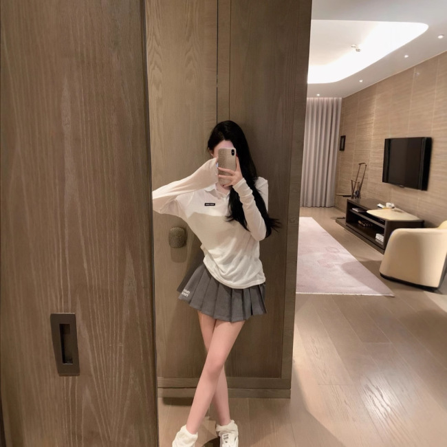 Sunscreen polo collar base shirt