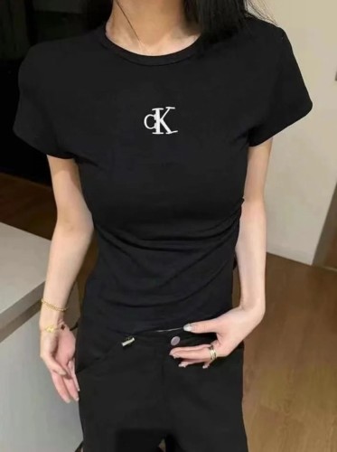 New letter printed round neck slim fit short sleeved T-shirt with niche design