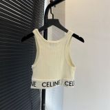 Summer new letter color blocked jacquard age reducing suspender knitted vest for women