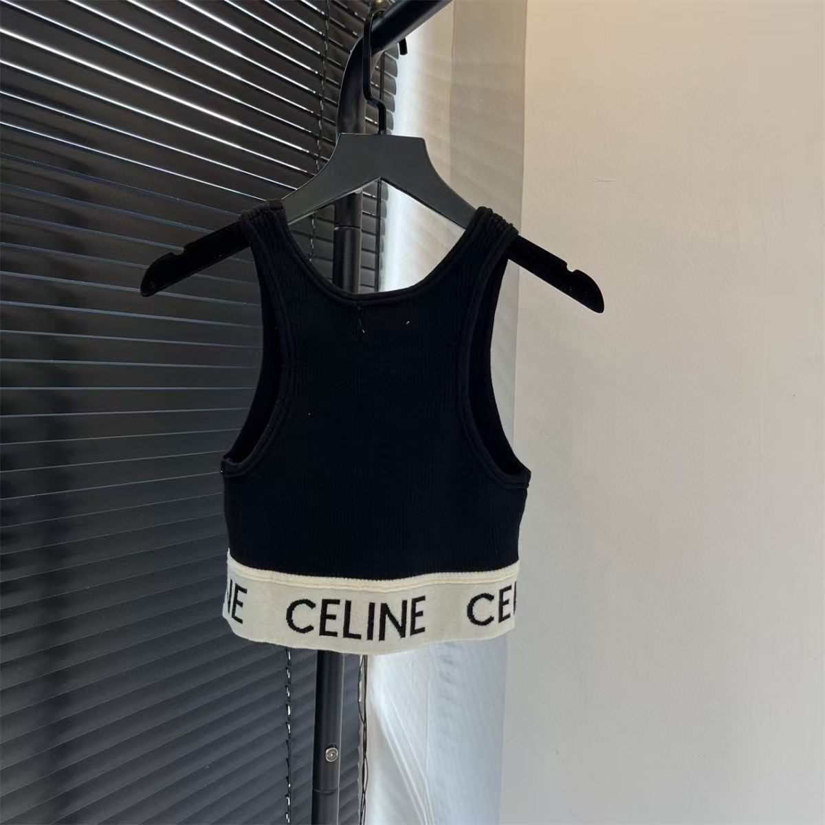 Summer new letter color blocked jacquard age reducing suspender knitted vest for women