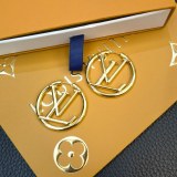 Women Classic Earrings Fashion  High-quality JewelryLetter Brass Casting Gold Plating Vacuum Fine