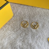 New Double Circle Cross Border Fashion Women's Indifference Personality F Letter Earrings(no box)