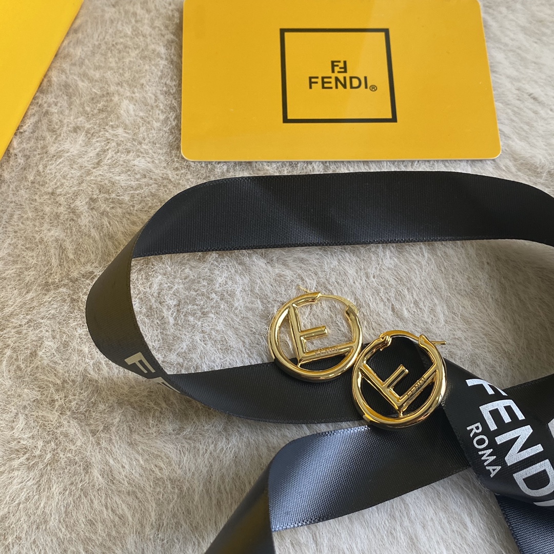 New Double Circle Cross Border Fashion Women's Indifference Personality F Letter Earrings(no box)