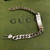 Thai SIlver  Punk Skull Metal Letter Bracelet