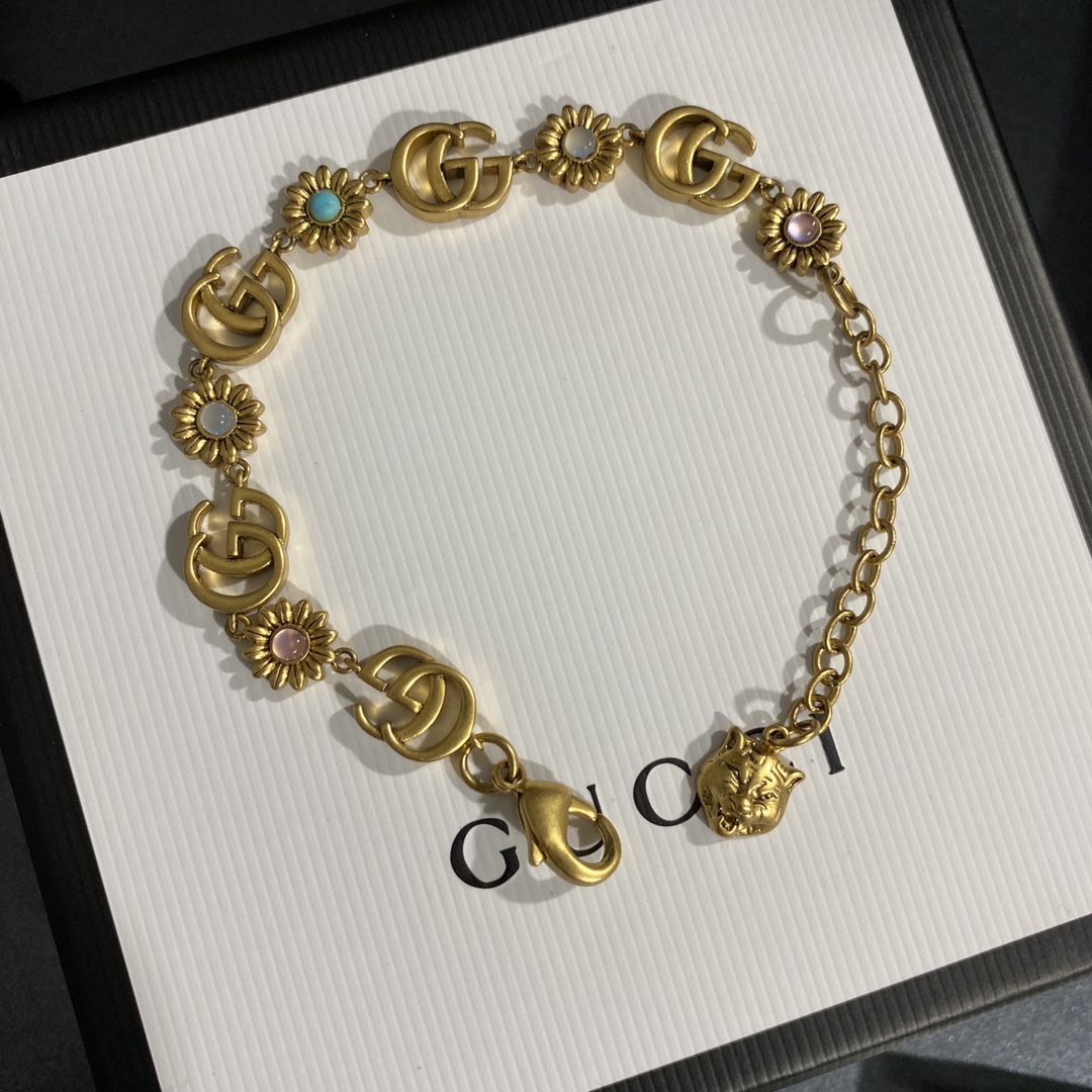 Fashion New Brass Small Daisies Women Sweater Necklace Bracelet Earring Mother's Day Gift