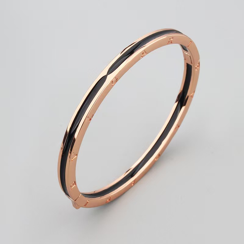 Black ceramic narrow bracelet(16-17cm)