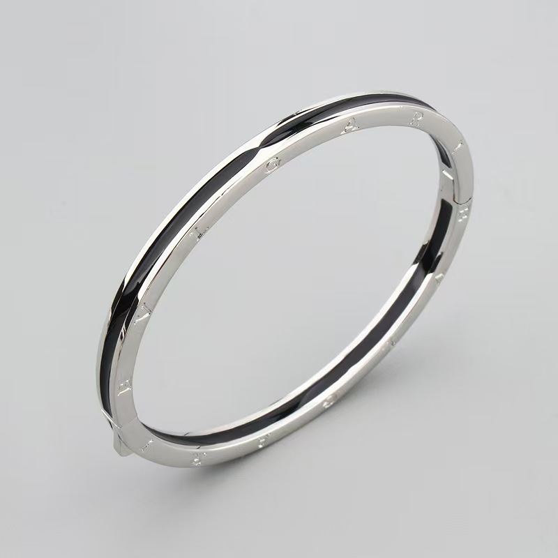 Black ceramic narrow bracelet(16-17cm)