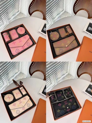 Latest gift box set, fashionable shoulder bag card bag combination, full set of plastic packaging (with box)