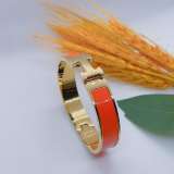 (HIGH)Women 12mm Classic Star Same H Letter Bracelet Electroplated Rose Gold Enamel Couple Bracelet