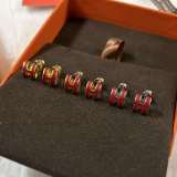 (HIGH)WomenClassic Star Same H Letter  MINI earrings Electroplated  Enamel