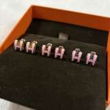 (HIGH)WomenClassic Star Same H Letter  MINI earrings Electroplated  Enamel
