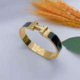 (HIGH)Women 12mm Classic Star Same H Letter Bracelet Electroplated Rose Gold Enamel Couple Bracelet