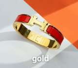 (HIGH)Women 12mm Classic Star Same H Letter Bracelet Electroplated Rose Gold Enamel Couple Bracelet