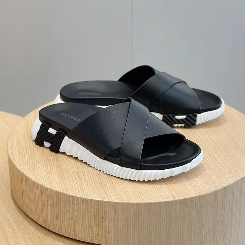 Summer men's and women's slide casual sports beach shoes slippers, cool slippers, high-end flatbed slippers