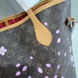 2Pcs Set Fashion Flower Neverfull French One-shoulder Women's Bag Sacoche Hand Bag