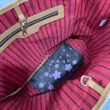 2Pcs Set Fashion Flower Neverfull French One-shoulder Women's Bag Sacoche Hand Bag