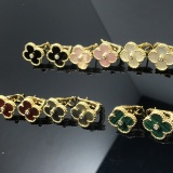 New arrivals with drill mica clover earrings(NO BOX)