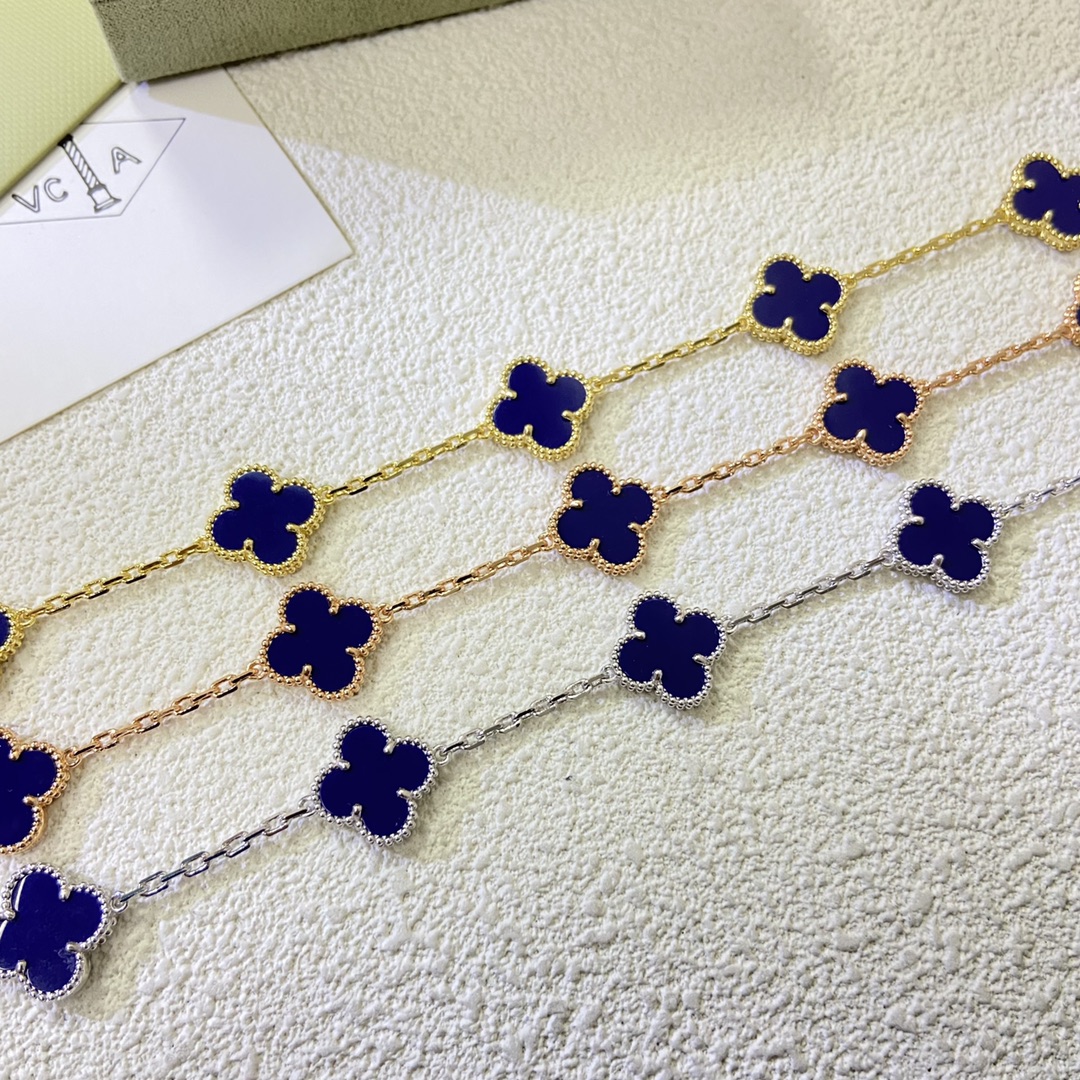 Newly arrived dark blue clover bracelet