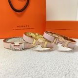 (HIGH)Women 12mm Classic Star Same H Letter Bracelet Electroplated Rose Gold Enamel Couple Bracelet