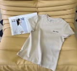 Summer new versatile T-shirt with simple and slim fit letter print