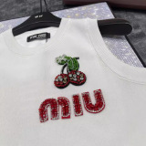 New Knitted Tank Top Cherry Logo