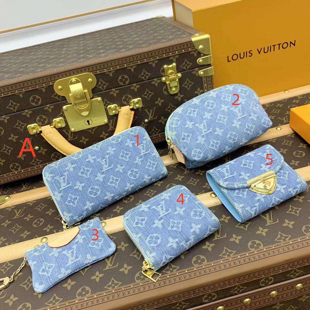 New jacquard denim classic wallet
