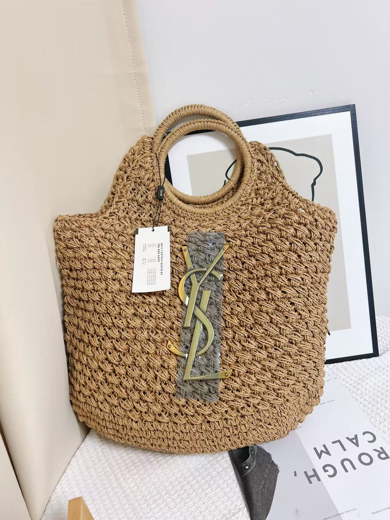 New shopping bag woven straw bag