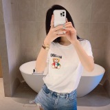 Summer new versatile T-shirt with simple and slim fit letter print