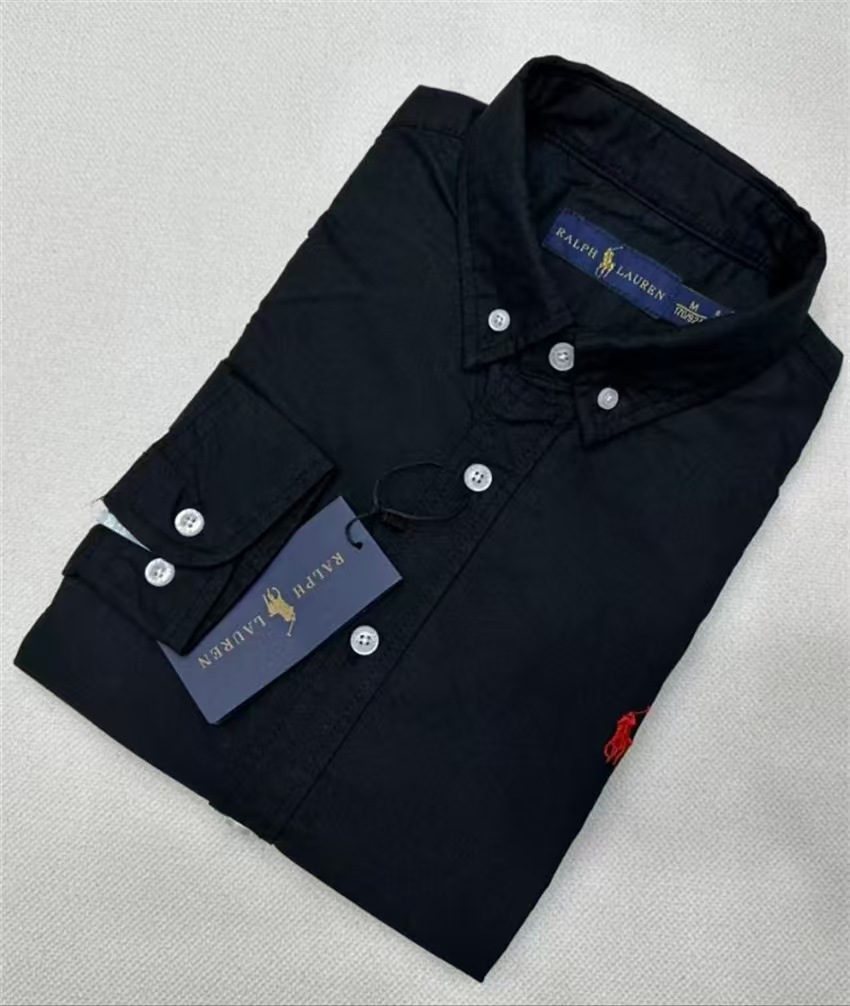 Summer new QR code RL pony embroidered Oxford cloth shirt, business men's and women's shirt