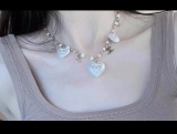 Women's Fashion Zircon White Copper Necklace