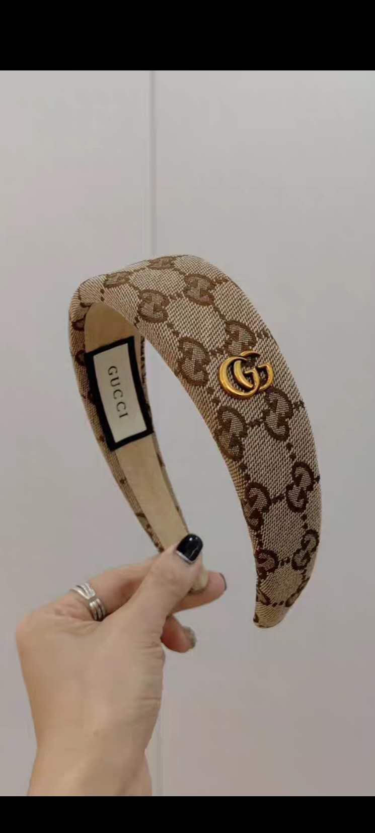 Fashion Headband Suede Headband Double G Pattern Hair Ornament