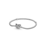 （high）1pcs European Style Buckle Charm 925 Silver Snake Chain Bracelet & Bangle Chain Charm