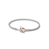 （high）1pcs European Style Buckle Charm 925 Silver Snake Chain Bracelet & Bangle Chain Charm